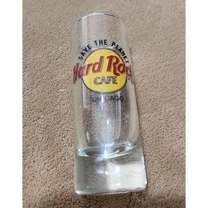 Hard Rock Cafe Chicago Shot Glass New travel souvenir 4" Save the planet